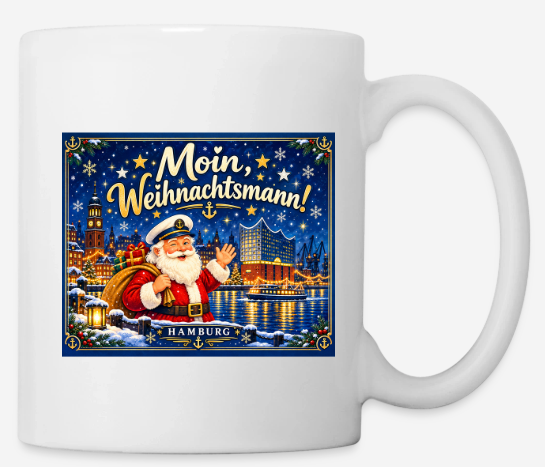 Moin Weihnachtsmann coffee mug